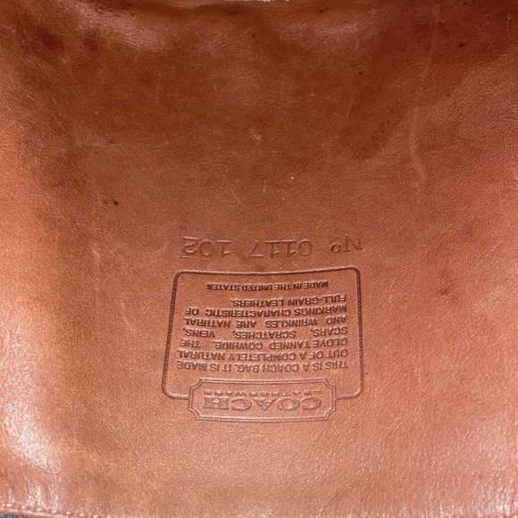 COACH VINTAGE DUFFLE SOHO XL Brown LEATHER BAG Authentication Papers - Picture 7 of 11